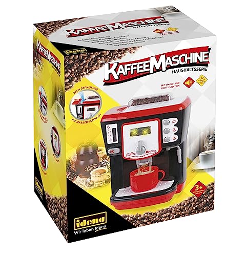 Idena 40243-Caffettiera Giocattolo Con Effetti Sonori E Luminosi, Apparecchio Da Cucina Per Bambini Con Varie Funzioni, Multicolore, 40234