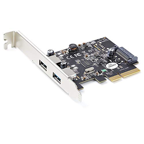 Startech.Com Scheda Pcie Usb 3.1 (10Gbps) A 2 Porte , Scheda Di Espansione Pci Express Usb 3.2 Gen 2 Type-A Adattatore Pcie Usb (Pexusb312A3)