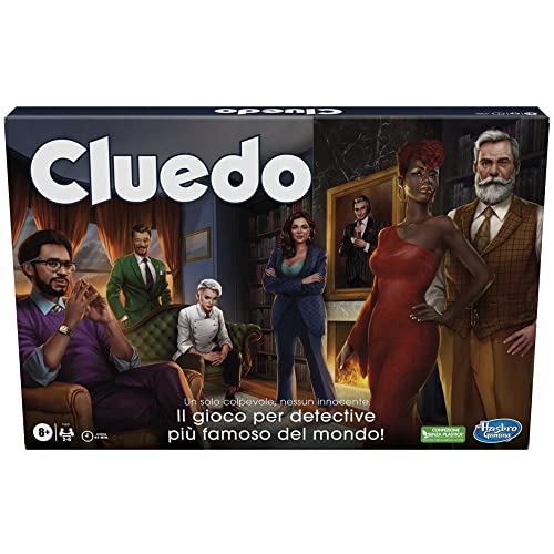 Cluedo Classico Refresh (Gioco In Scatola, Hasbro Gaming), Per Bambini E Bambine Da 8 Anni, Cluedo Rivisitato Per 2-6 Giocatori, Giochi Del Mistero E 