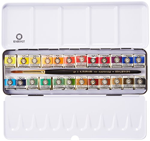 Rembrandt Set Di 24 Colori Ad Acquerello In Metallo Deluxe
