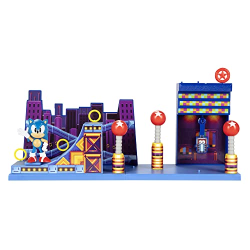 Sonic The Hedgehog Playset Studiopolis, Set Da Gioco Con Personaggio Di Sonic, Multicolore, Taglia Unica, 406924