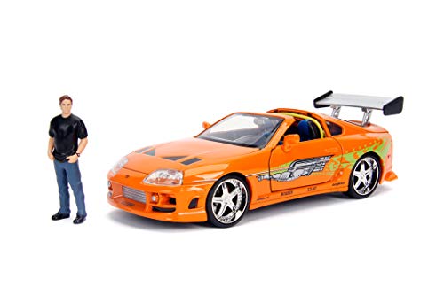 Jada - Fast And Furious Toyota Supra 1955 Di Brian O'Conner, 253205001, 8 Anni, Die-Cast, Metallo Pressofuso, In Scala 1:24, Con Personaggio Di Brian