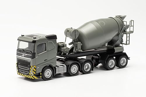 Herpa Lkw Modell Volvo Fh Flachdach 2020 (6X2) Betonmischer-Sattelzug, Miniatur Im Maßstab 1:87, Sammlerstück, Made In Germany, Kunststoff