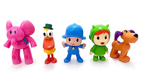 Comansi - Set Collezione Pocoyo 5 Figure: Pocoyo, Elly, Anatra, Loula Nina