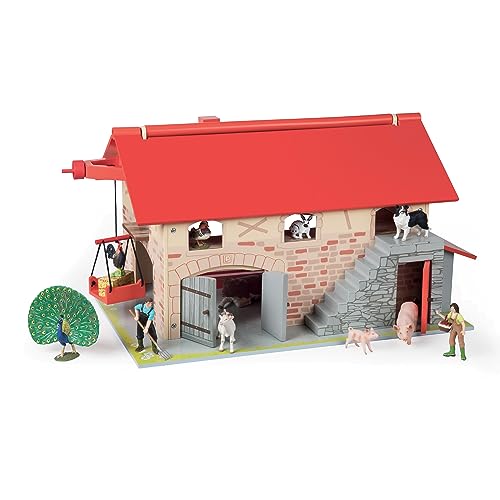 Papo-Papo-Pap60101-Fattoria Papo-Pap60101-Fattoria Grande, Colore Rosso-Bianco, 60101