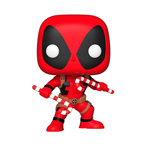Funko Pop! Bobble: Marvel: Holiday Deadpool With Candy Canes - Figura In Vinile Da Collezione - Idea Regalo - Merchandising Ufficiale - Giocattoli Per