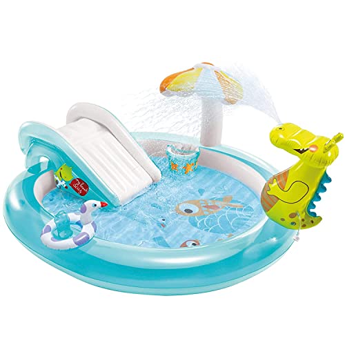 Intex 57165 Play Center Piscina Alligatore Con Spruzzo, 201 X 170 X 84 Cm