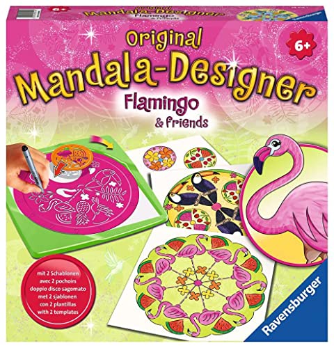 Ravensburger - Mandala Midi Flamingo & Friends Mandala Per Bambini 6+, 28518 1