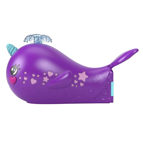 Polly Pocket Avventura Sull'Isola Dei Cristalli - Narvalo Grandi Avventure, Playset Barca A Due Piani Con 2 Bambole, 3 Perle Solubili E 13 Accessori I