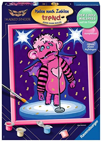 Ravensburger- Tms: Mostri 28798-Dipingere Con I Numeri Per Adulti. Risultato Di Pittura Perfetto Grazie Agli Accessori Per Artisti Di Alta Qualità, Se