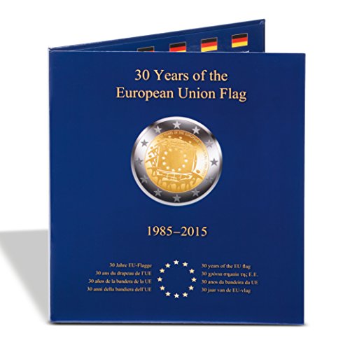 Leuchtturm 347757 Album Per Monete Presso - Album Per 23 Monete Dell'Emissione Congiunta 30 Anni Bandiera Ue - 2€ Commemorativi