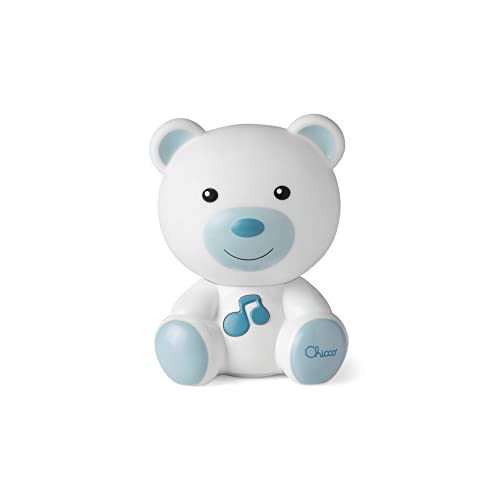 Chicco - Luce Notte Orsetto, Lampada Portatile A Forma Di Orso Con Musica Classica E Suoni Rilassanti, Due Modalità Evolutive, Luce Notte E Luce Guida