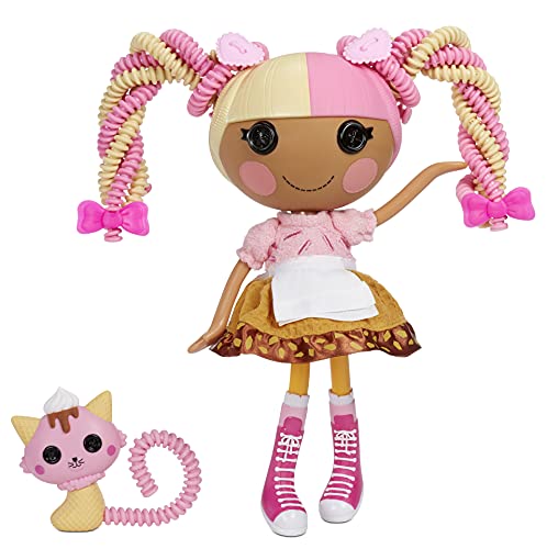 Lalaloopsy Silly Hair-Bambola Scoop Wafflecone Da 33Cm Con Gattino-Tema Gelato-Capelli 11 Accessori-Confezione Riutilizzabile Come Salone-Età: 3-103 A