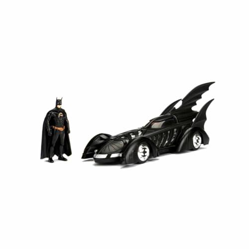 Jada - Batman, Batmobile 1995 In Scala 1:24, 253215003, + 8 Anni, Incluso Personaggio Di Batman In Die-Cast