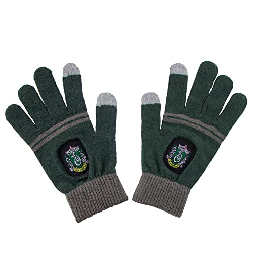 Cinereplicas Harry Potter - Guanti Touch-Screen Serpeverde - Licenza Ufficiale