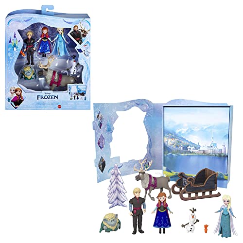 Mattel Disney Frozen - Set Personaggi Frozen Con 6 Personaggi Classici, Mini Bambole E Accessori Ispirati Ai Film, Giocattolo Per Bambini 3+ Anni, Hlx