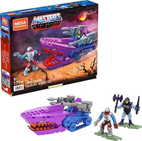 Mega Construx - Masters Of The Universe Land Shark, Playset Con 179 Blocchi Da Costruzione Per Veicolo D'Attacco E Include Micro Personaggi Di Skeleto