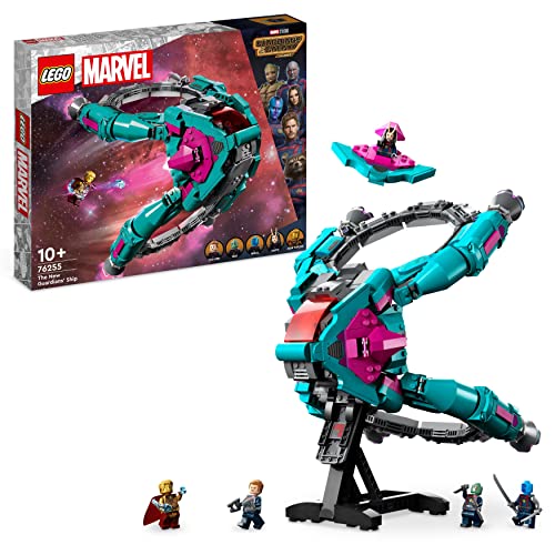 Lego 76255 Marvel L’Astronave Dei Nuovi Guardiani, Giocattolo Da Costruire Dei Guardiani Della Galassia Volume 3 Con Minifigure Di Mantis, Drax E Star