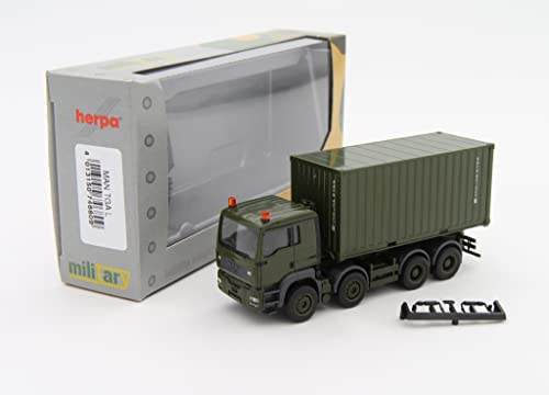 Herpa Man Tga L 8 X 4-Camion Con Caricatore Intercambiabile Österreichiese Bundesheer, Modello Auto, Modellini In Miniatura, Pezzo Da Collezione, Fede