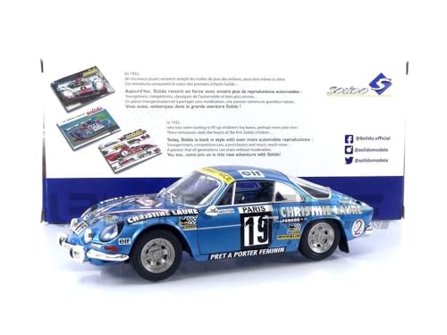Solido S1804204 1:18 Alpine A110 1600S Rallye Monte-Carlo 1976 Auto In Miniatura Da Collezione, Multicolore