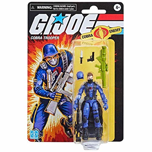 G. I. Joe Retro Cobra Trooper (Cobra Enemy) Figura De Acción Exclusiva De 3.75 Pulgadas, Cranberry