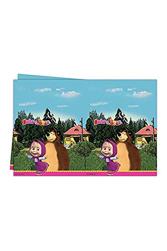 Procos 86515 - Tovaglia Plastica Masha E Orso 120X180 Cm)