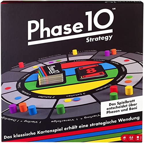 Mattel Games Ftb29 Fase 10 Strategy Gioco Da Tavolo, Adatto Per 2 – 6 Giocatori, Tempo Di Gioco: Circa 60 – 90 Minuti, Dai 7 Anni In Su.
