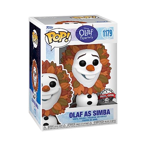 Funko Pop! Disney: Frozen - Olaf As Lion King- Esclusiva Amazon - Figura In Vinile Da Collezione - Idea Regalo - Merchandising Ufficiale - Giocattoli