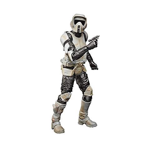 Star Wars The Black Series, Carbonized Collection, Action Figure Giocattolo Di Uno Scout Trooper In Scala Da 15 Cm, Ispirata Alla Serie The Mandaloria
