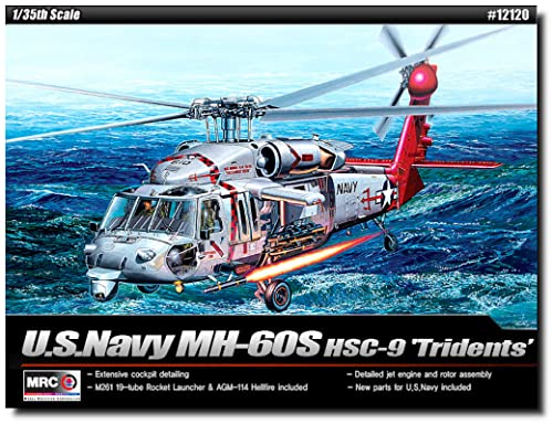 Academy Modellino Elicottero- Usn Mk-60S 'Hsc-9 Trouble Shooter' Scala 1:35