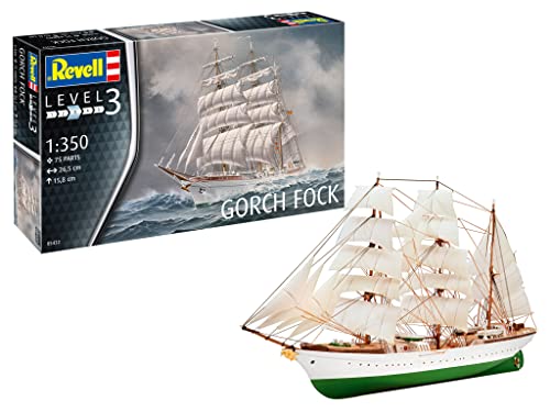 Revell 1:350-Gorch Gorch Fock, Colore Non Verniciato, 05432