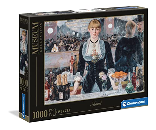 Clementoni Museum Collection-Manet, A Bar At The Folies-Bergère - Puzzle, Medium, 1000 Pezzi, Multicolor, 39661