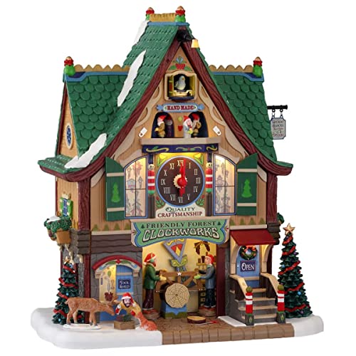Lemax 15734-Uk Santa'S Wonderland Sights & Sounds: Friendly Forest Clockworks, Multicolore