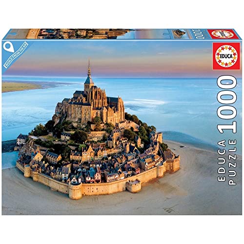 Educa - Puzzle Da 1000 Pezzi Per Adulti | Mont-Saint-Michel. Dimensioni: 68 X 48 Cm. Consigliato A Partire Dai 14 Anni (19262)