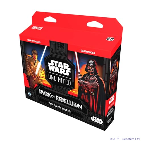 Asmodee Star Wars: Unlimited Tcg Scintilla Di Ribellione, Starter Set 2 Giocatori, Gioco Di Carte Collezionabili Per Bambini E Adulti, 12+ Anni, 2+ Gi