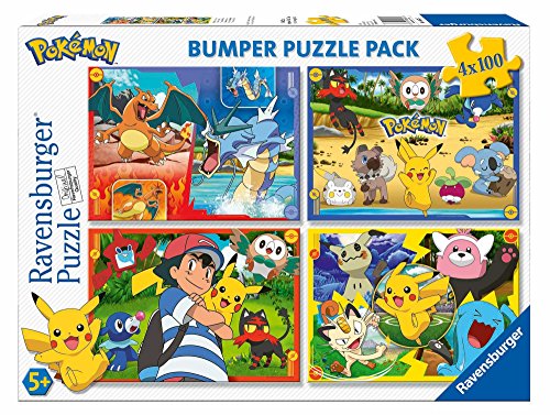 Ravensburger Italy Quattro Puzzle Dei Pokemon, Multicolore, 4X100 Pezzi, 06929 3