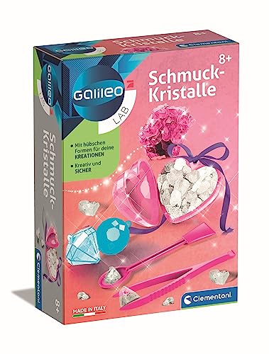 Clementoni Galileo Science 59062 Cristalli,Giocattoli Per Bambini A Partire Dagli 8 Anni Di Età E Per Coltivare Cristalli Colorati, Ciondolo Fai Da Te