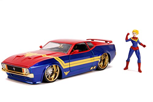 Jada - Marvel Captain Marvel 1973, Ford Mustang Mach, 253225009, + 8 Anni, Scala 1:24
