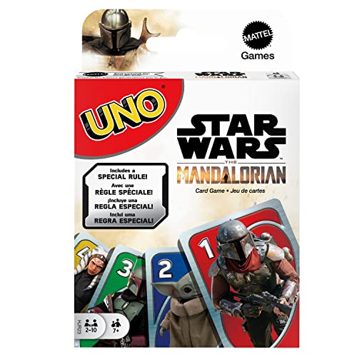 Mattel Games - Uno Star Wars The Mandalorian, Gioco Di Carte Per Bambini 7+ Anni, Hjr23