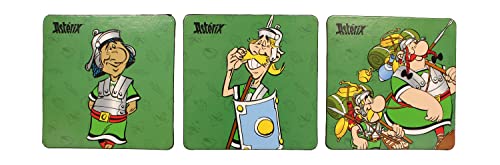 Sd Toys - Sottobicchieri Legionari Asterix, In Sughero, Multicolore, 3 X 9 X 9 Cm, 6 Pezzi