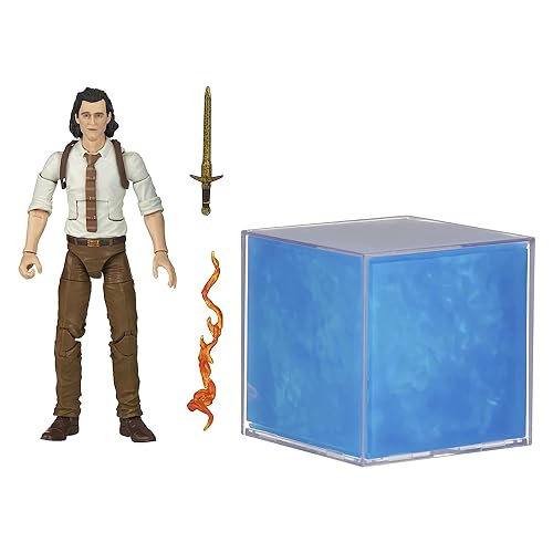 Marvel Hasbro Legends, Tesseract, Accessori Elettronici A Bobina Con Effetti Di Luce, Oggetto A Rullo Ispirato Alla Serie Loki Studios E Action Figure