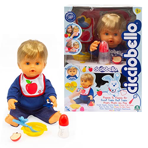 Cicciobello - Pappa Si E Pappa No, La Bambola Che È Golosa, Scopre Ogni Giorno Un Gusto Nuovo E Dopo La Pappa Fa Il Ruttino, Con Accessori, Per Bambin