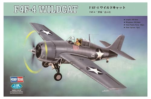 Hobby Boss 80328 Plastic Model Kit Scala 1:48 - Modellino Aereo F4F-4 Wildcat