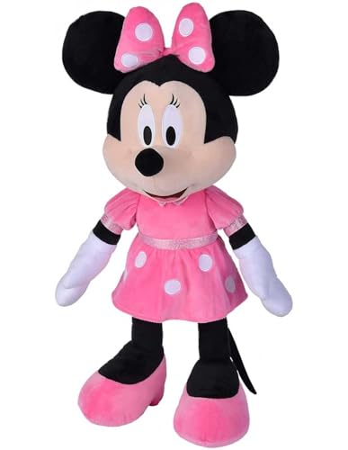 Simba - Disney Peluche Minnie, 6315870233, Con Abito Fucsia, 61 Cm, + 0 Mesi
