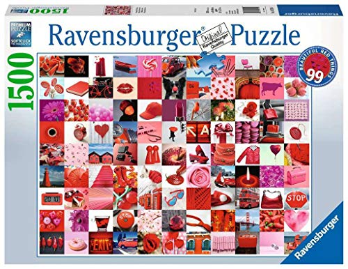 Ravensburger Puzzle Collage, 99 Belle Cose Rosse, Puzzle 1500 Pezzi, Relax, Puzzles Da Adulti, Dimensione: 80X60 Cm, Stampa Di Alta Qualità, Travel, V