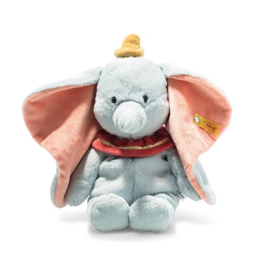 Steiff Soft Cuddly Friends Disney Originals Dumbo-Peluche Per Bambini, Morbido E Avvolgente, Lavabile, Azzurro (024559), Colore, 30 Cm