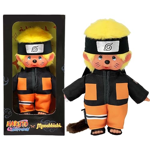 Bandai - Monchhichi - Peluche Monchhichi Naruto Shippuden - 20 Cm Morbido Peluche Per Bambini E Adulti - Se241088