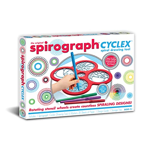 Silverlit Spirograph Cyclex - Tempo Libero Creativo - Creazione Di Spirali All'Infinito Con Le Ruote Rotanti! - 1 Forma, 6 Pennarelli Colorati, 1 Guid