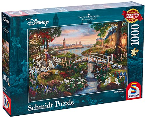 Schmidt 59489 Thomas Kinkade: Disney 101 Dalmations Jigsaw Puzzle (1000Pc), Colourful
