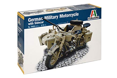 Italeri 7403 - German Milit.Motorcycle With Sidecar Model Kit Scala 1:9